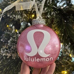 Christmas Ornament, Lululemon Athletic, Blue Glitter, Holiday Gift, Yoga Wear